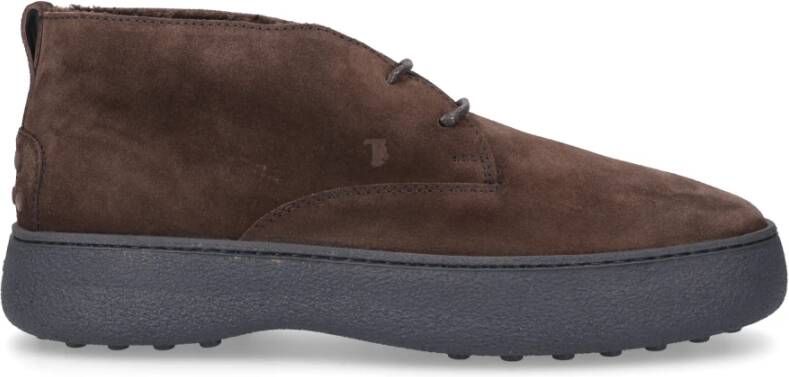 TOD'S Enkellaarzen M09J0 Suède Brown Heren