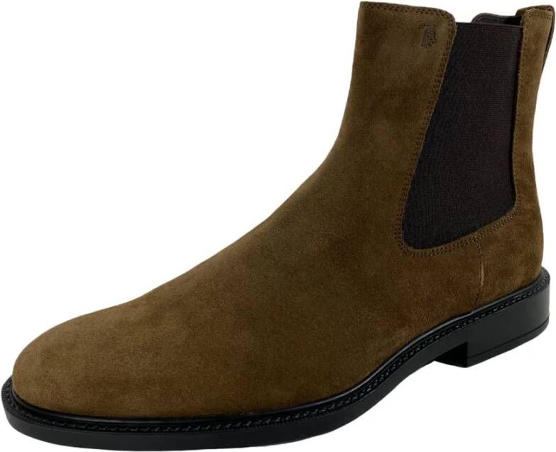 Tod's Beatles Suède Laars Elastische Rubberen Zool