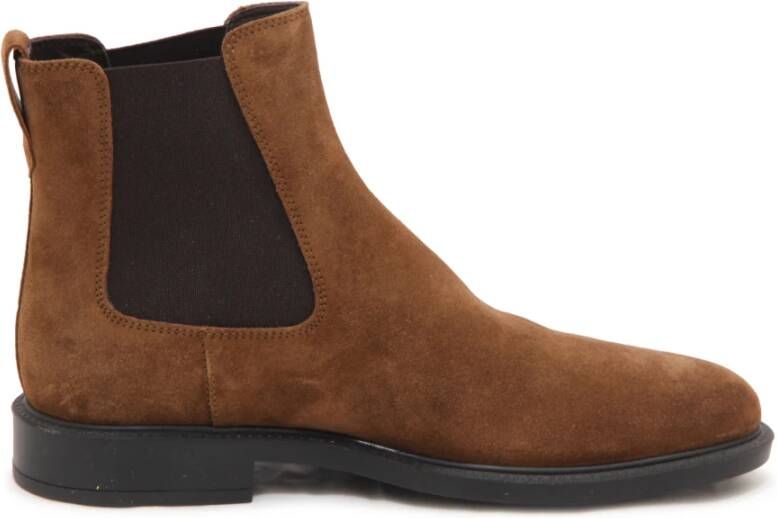 Tod's Beatles Suède Laarzen Elastische Enkel Rubber