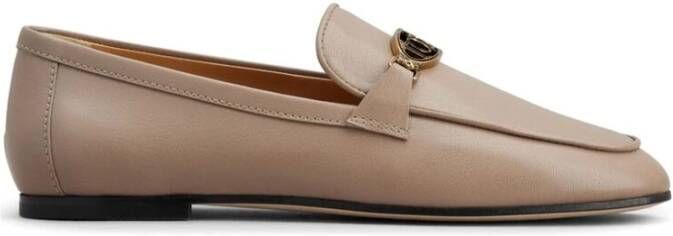 TOD'S Beige Leren Instap Schoenen Beige Dames