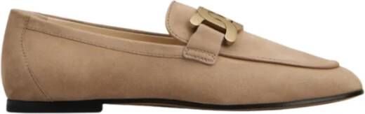 Tod's Beige Platte Schoenen Stijlvol Comfortabel