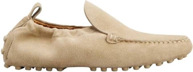 Tod's Beige Suède Loafer Elastische Zool
