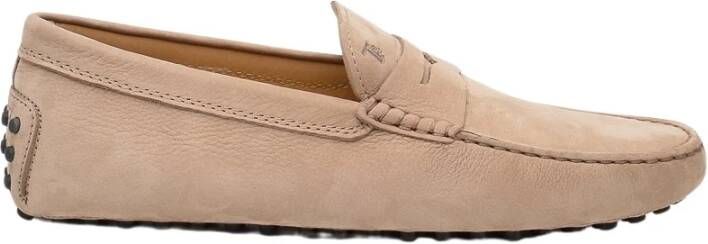 TOD'S Beige Suede Moccasin Beige Heren