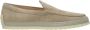 Tod's Beige Suède Sneakers met reliëf Monogram - Thumbnail 1