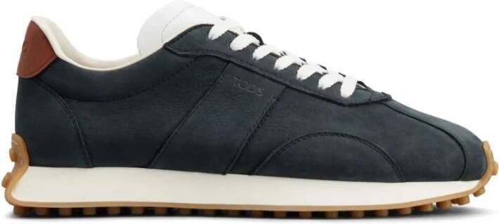 Tod's Blauw Leren Casual Platte Sneakers