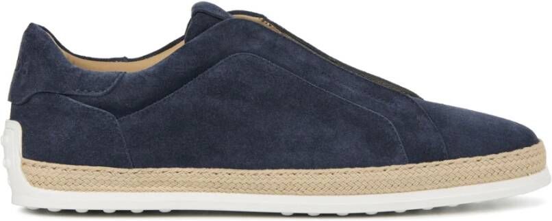 TOD&apos;S Instappers Heren Xxm0tv0t200 Maat: 42 5 Materiaal: Suède Kleur: Blauw