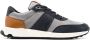 TOD'S Blauwe Leren Gesloten Platte Sneakers Multicolor Heren - Thumbnail 1