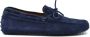 Tod's Blauwe Leren Loafers Elegante Strik Detail - Thumbnail 1