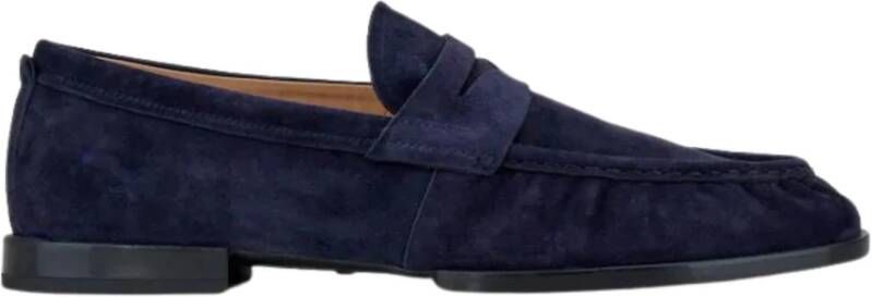TOD'S Blauwe platte schoenen met stijlvol ontwerp Blue Heren