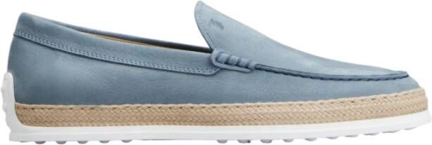 TOD'S Blauwe Slip-On Sneakers met Monogram Blue Heren