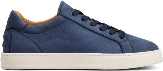 Tod's Blauwe Sneakers met Logo-Ingelegde Tong