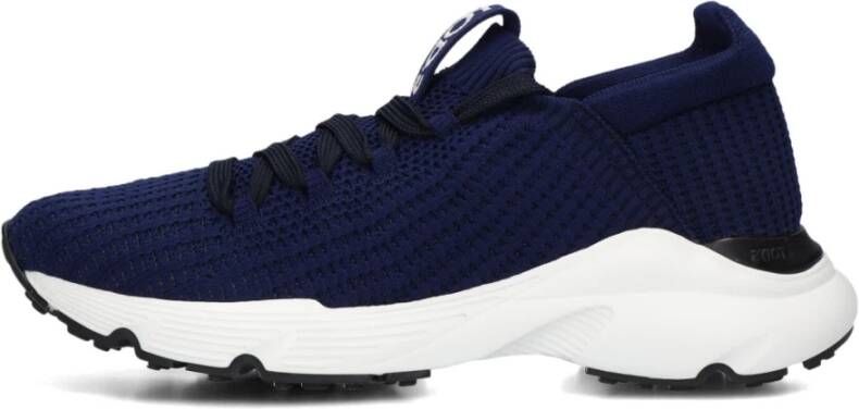 TOD&apos;S Lage Sneakers Dames Sport. Run 54c Calzino Allacciata Maat: 38 Materiaal: Textiel Kleur: Blauw