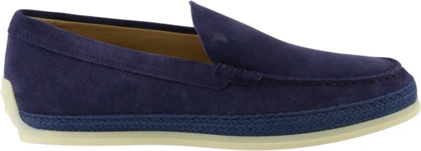 Tod's Blauwe Suède Instaploafers
