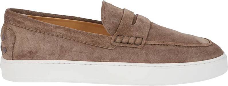 Tod's Blauwe Suède Loafer met Iconisch Monogram