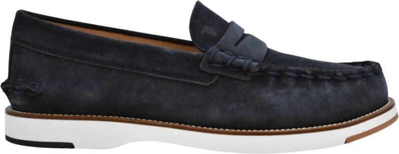 Tod's Blauwe Veterschoenen voor Mannen