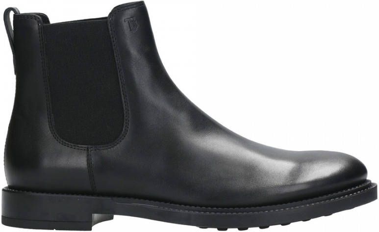 TOD'S Zwarte Leren Chelsea Laarzen voor Heren Black Heren