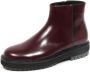 Tod's Bordeaux Leren Mode Laars - Thumbnail 1