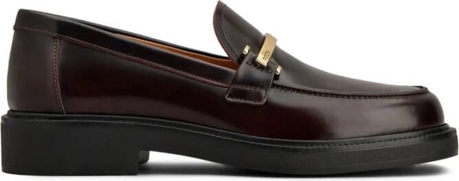Tod's Bordeaux Slip-On Ronde Neus Schoenen