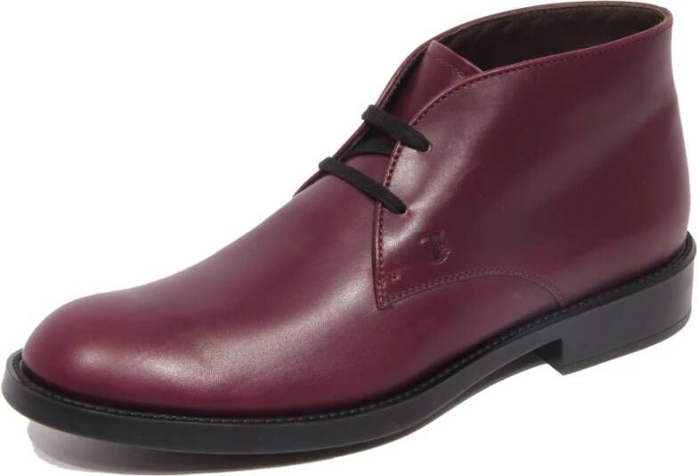 Tod's Bourgondische Leren Laars Schoen Esquire Giovane