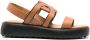 Tod's Bruin Leren Cut-out Ketting Sandalen - Thumbnail 1