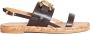 TOD'S Bruin Leren Ketting Sandalen Brown Dames - Thumbnail 1