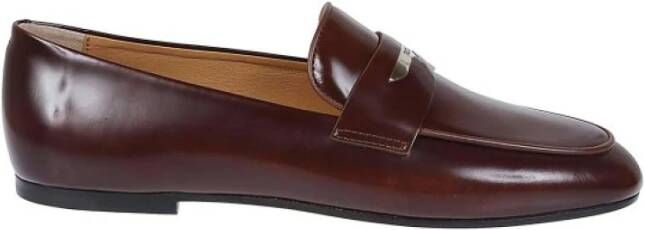 Tod's Bruine leren mocassin met metalen masker