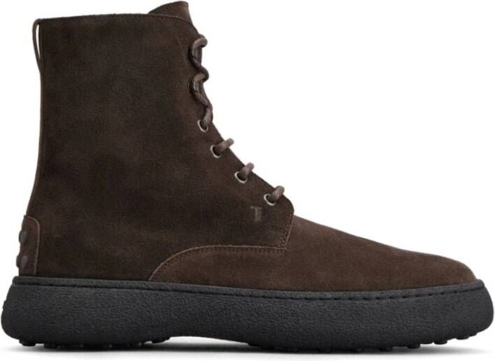 Tod's Bruin Leren Veterschoenen