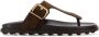 Tod's Bruin Suède Teenslipper Sandalen Slippers - Thumbnail 1