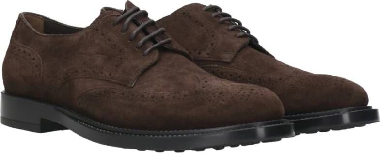 TOD'S Bruine Derby Suède Schoenen Brown Heren