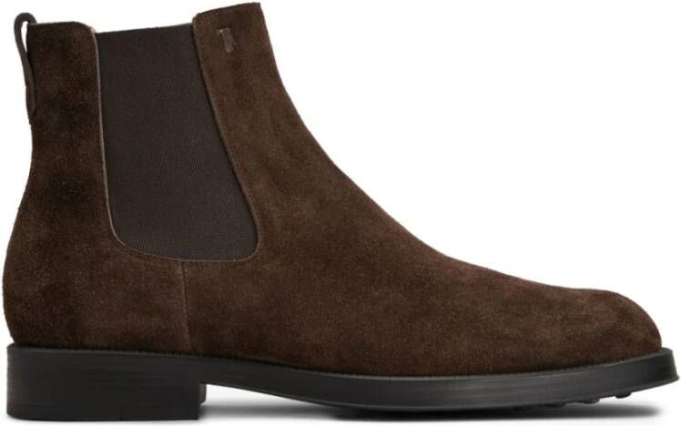 Tod's Bruine elastische zijpanelen laarzen