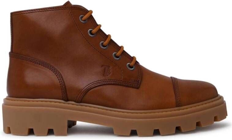 Tod's Bruine Leren Laars Monogram Tod`s Stijl - Foto 2