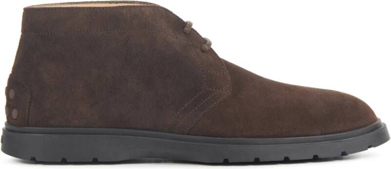 TOD'S Bruine Leren Laarzen Bruin Heren