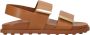 Tod's Bruine leren sandalen met klittenbandsluiting - Thumbnail 1