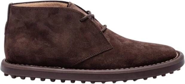 TOD'S Bruine Leren Veterschoenen Polaako Ideal Brown Heren