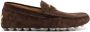 Tod's Bruine platte schoenen met goudkleurig logo - Thumbnail 1