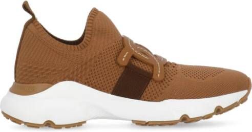 Tod's Bruine Sneakers met Leren Kettingdetail
