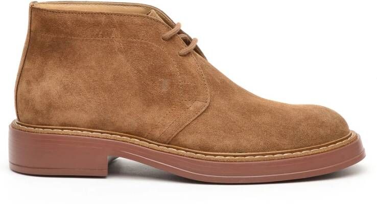 TOD'S Bruine Suède Chukka Laars Brown Heren