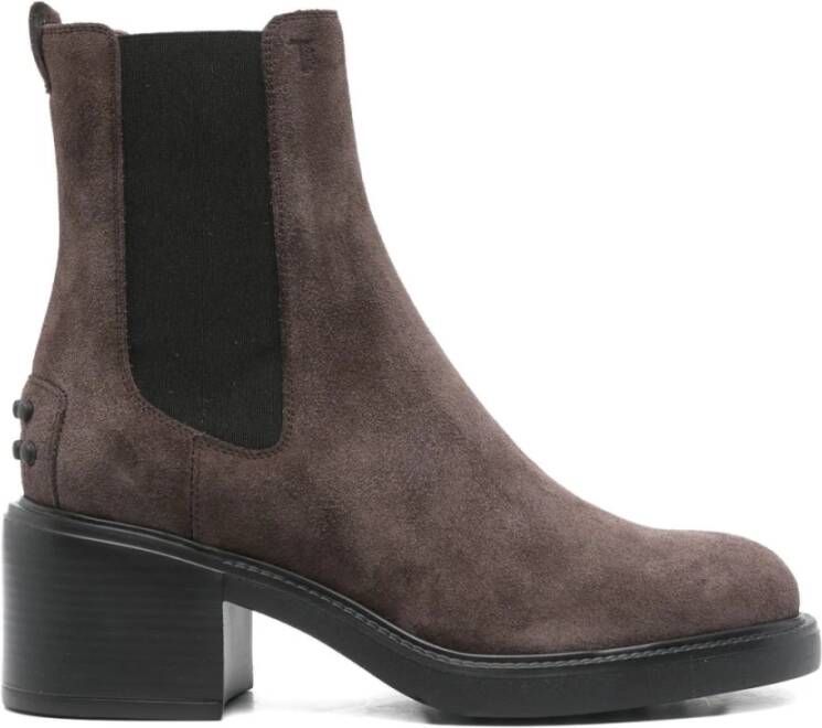 Tod's Bruine Suède Elastische Laarzen