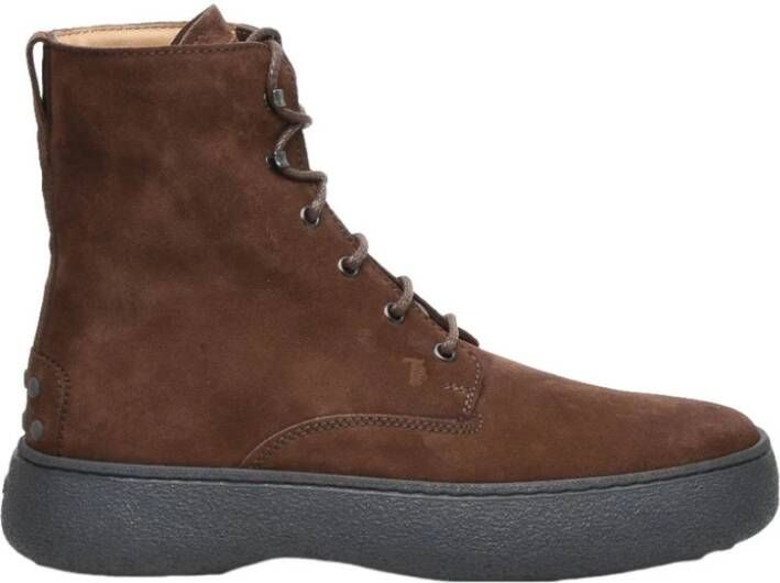 Tod's Bruine Suède Enkellaarzen