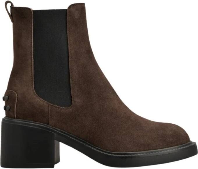 Tod's Bruine Suède Enkellaarzen