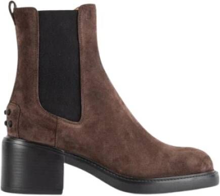 Tod's Bruine Suède Enkellaarzen