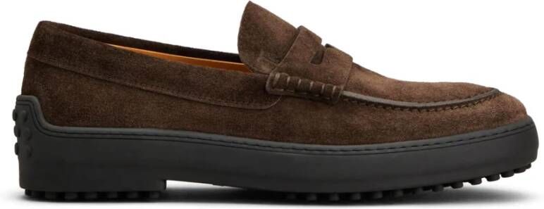 Tod's Bruine Suède Loafers Winterstijl
