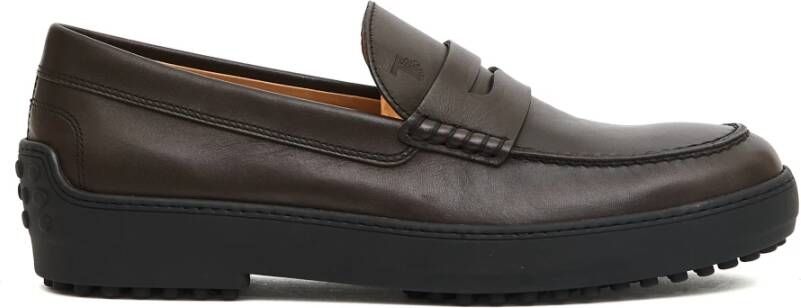 Tod's Bruine Suède Mocassins Winter Loafers