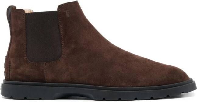 TOD'S Bruine Suede Tronchetto Laarzen Brown Heren