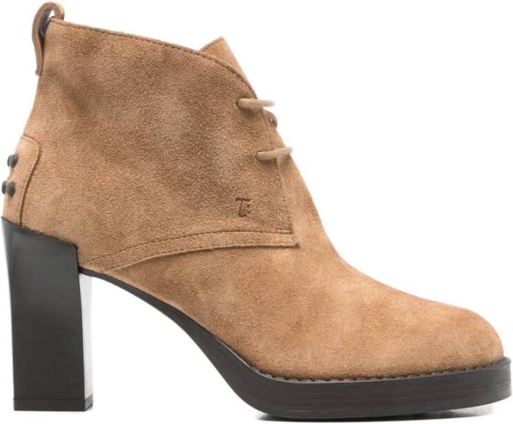 Tod's Bruine Suède Veterschoenen