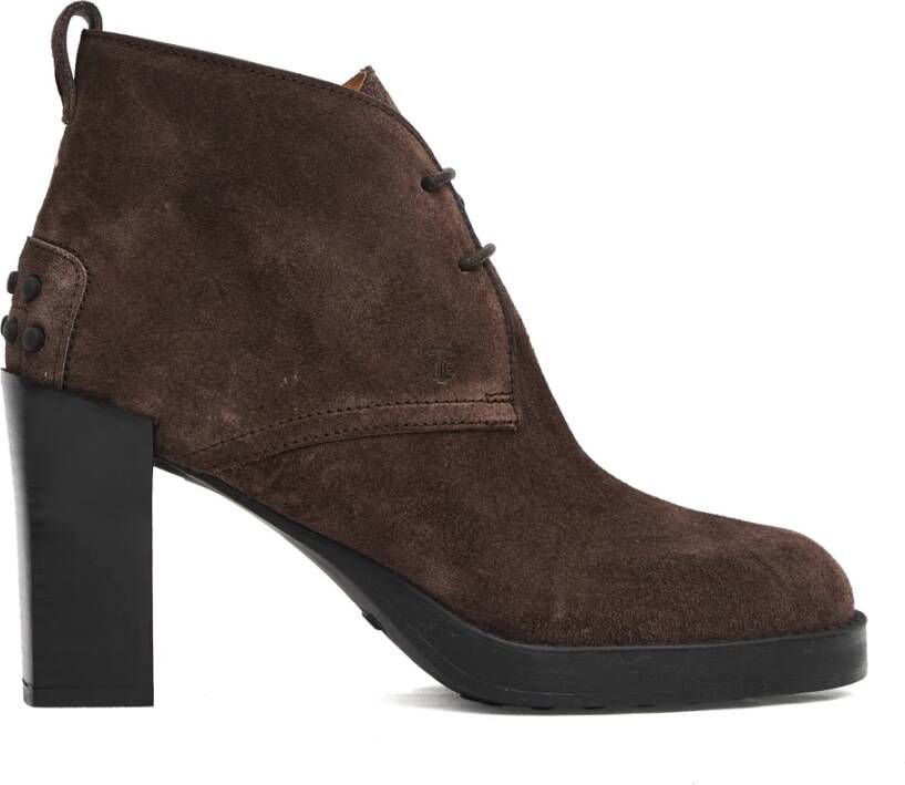 Tod's Bruine Suède Veterschoenen