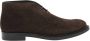 Tod's Short Ankle Boot in Suede Brown Boots veter-boots - Thumbnail 1