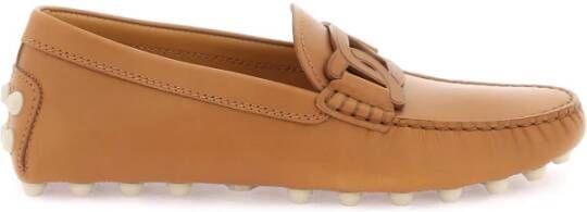 TOD'S Bubble Kate Leren Loafers Brown Dames