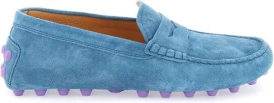 TOD'S Bubble Loafers met reliëf monogramdetail Blue Dames