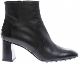 TOD'S Calfskin boots with square toe Zwart Dames